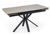 Миниатюра фото керамический стол раскладной woodville старлайт 120(180)х80 carmen light grey / черный 622890 | 220svet.ru