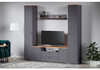 Миниатюра фото тв-тумба woodville опра серый графит / дуб золотой craft 676803 | 220svet.ru