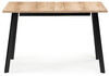 Миниатюра фото стол деревянный woodville колон лофт 120 25 мм дуб делано светлый / матовый черный 489607 | 220svet.ru