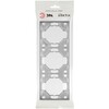 Миниатюра фото рамка для розеток и выключателей эра arktik 16-5003-03 на 3 поста алюминий б0070566 | 220svet.ru
