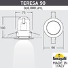 Миниатюра фото уличный встраиваемы светильник fumagalli teresa 90 3l0.000.000.wyu1l | 220svet.ru