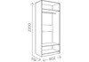 Миниатюра фото шкаф woodville майя дуб баррик светлый / крем брюле 402305 | 220svet.ru