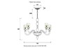 Миниатюра фото подвесная люстра crystal lux silvestro sp8 amber | 220svet.ru