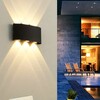 Миниатюра фото уличный настенный светодиодный светильник reluce 86833-9.2-006kt led6*1w bk | 220svet.ru