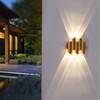 Миниатюра фото уличный настенный светодиодный светильник reluce 86851-9.2-005kt led5w gold | 220svet.ru